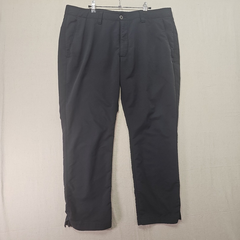 Under Armour Men's 40x30 Black Match Play Loose Tapered 1321704 Golf Dress Pants